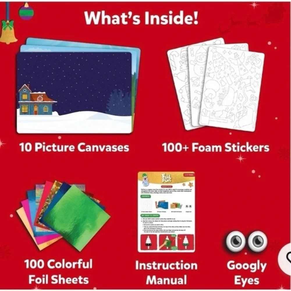 New Skillmatics Foil Fun Holiday Magic Peel and Press Art Craft Kit Christmas‎